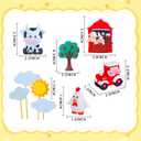 JeVenis Farm Animal Cake Toppers Sheep Cow Pig Birthday Cake Decoration