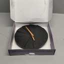 Driini Staircase Modern Wall Clock - Unique 10.5 in. Frameless Concrete Design - Contemporary, Minimalist Decor; No Numbers - Silent Battery Operated Clocks with Decorative Wooden Hands; Black