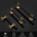 10 Pack 3 Inch Black & Gold Cabinet Pulls - Modern Kitchen Cabinet Hardware