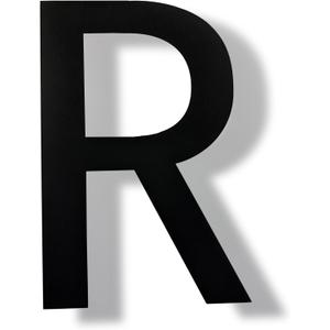 BetLight Large House Letter- 12 Inch High Rustproof Stainless Steel Distinguished Home Address Letter-Floating Designed Building Address Letter for the Modern Home/Letter R