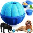 Frozen Dog Treat Toys to Keep Them Busy,Interactive Puzzle Treat Dispensing Dog Toys Ball,Frozen - Licking - Slow Feeder - Cognitive Dogs Enrichment Toy,Durable Small Medium Large Dogs Chew Toy (Blue)