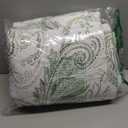 WONGS BEDDING Boho Quilt Set King,Sage Green Paisley Floral Pattern Bedspread Coverlet Set with 2 Pillowcases,Lightweight Microfiber Bohemian Quilt Bedding Set 104"90"