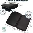 Airplane Gel Seat Cushion,18.5" Large Thick Tailbone Pain Relief Cushion, Gel Grid Design for Ultimate Seating Comfort, Foldable for Travel Stadium Camping Flights Commute