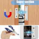 Cabinet Magnetic Catch 1/10" Ultra Thin Cabinet Door Magnetic Catch Cabinet Latch for Drawer Magnets, 10 Pack Adhesive Magnetic Drawer Locks for Sliding Door Closure Kitchen Closet Closer