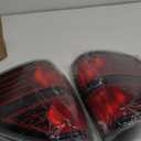 LX-LIGHT Pair Taillights Assembly Rear Light Housing Compatible with Ford F150 2009-2014, Red Smoked