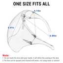 Earthroma 4 Pack Face Shield with Glasses, Face Mask Shield Anti-Fog Clear Ultra Clear Reusable Protective Plastic Face Shield Mask Droplet Splash Guard for Women Men Kids (01.transparent(4 Pcs))