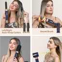 7 in 1 Hair Dryer Brush 110000 RPM Ionic Blow Dryer Brush for Straight, Hair Styler Curly & Twisted Hair, Salon-Quality Styling, Volumizing & Smoothing cepillo secador de Cabello (Blue Gold)