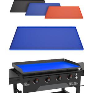 KITCHEN PERFECTION 36" Premium Silicone Griddle Cover Mat For Blackstone Griddle 36 Inch - Hermetic Protection From Rust & Debris All Year, Fits All Blackstone 36 Inch Models - Food Grade Silicone (Classic Blue)