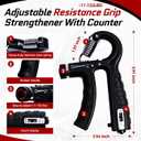 Forearm Strength Trainer Kit, 6 PCS, Grip Strength Enhancer, Wrist Exerciser for Home Gym, with Wrist Wraps, Resistance Grip Strengthener with Counter