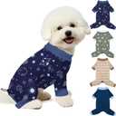 Bienbee Dog Pajamas, 4 Pack Dog Recovery Suit Shedding Suit Cute Soft Puppy Clothes Dogs Pjs Onesies Jammies Adjustable Breathable & Stretchy Clothes for Small Medium Large Dogs Girl Boy Puppy-Medium