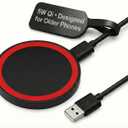 Wireless Charging Pad 5W  Best for Older QiEnabled Phones (iPhone 811, Samsung S6S9)  Standard 5V USB Charger, Slim & CaseFriendly  Not Fast Charging/Not MagSafe - RED