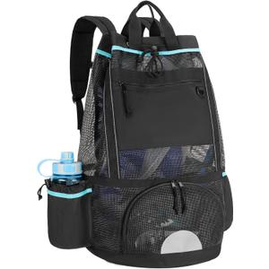 Fasrom Scuba Diving Backpack, XL Mesh Dive Bag for Snorkeling Gear, Mask, Fins, Snorkel, with Shoe Compartment and Wet & Dry Separation, Black