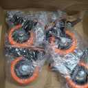 Caster Wheels Heavy Duty 3 Inch Stem Caster 1600Lbs, Threaded Stem Casters 3/8"-16 x 1(Stem Diameter 3/8", Stem Length 1"), Safety Locking Caster Set of 4, Industrial Castor Wheels for Cart,Furniture