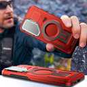 Camera Stand Case for Galaxy S25 Edge, [Compatible with MagSafe][Lens Cover] 2025 Version Military Grade Protective Soft Case for Samsung Galaxy S25 Edge 6.7" Men Women, Red