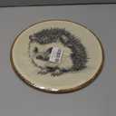 CUANFDDSF Vintage Hedgehog Sketch Animal Round Wall Art, Hedgehog Gifts for Women Framed Hanging Wall Decor, Retro Farmhouse Animal Canvas Prints Decorations for Home Living Room Bedroom, 10x10 Inch (Colour 04)