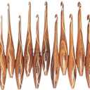 Rosewood Crochet Hooks Set - 7 Sizes 4mm to 10mm - Wooden Crochet Hooks with Comfortable Grip - - Ergonomic Design for Arthritic Hands - for Crocheting, Knitting - Gifts for Her(Set of 7)