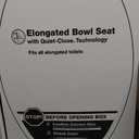 KOHLER 20454-0 Ridgewood Elongated Soft Close Toilet Seat, Quiet Close, Wood Toilet Seat, Home Essentials, White