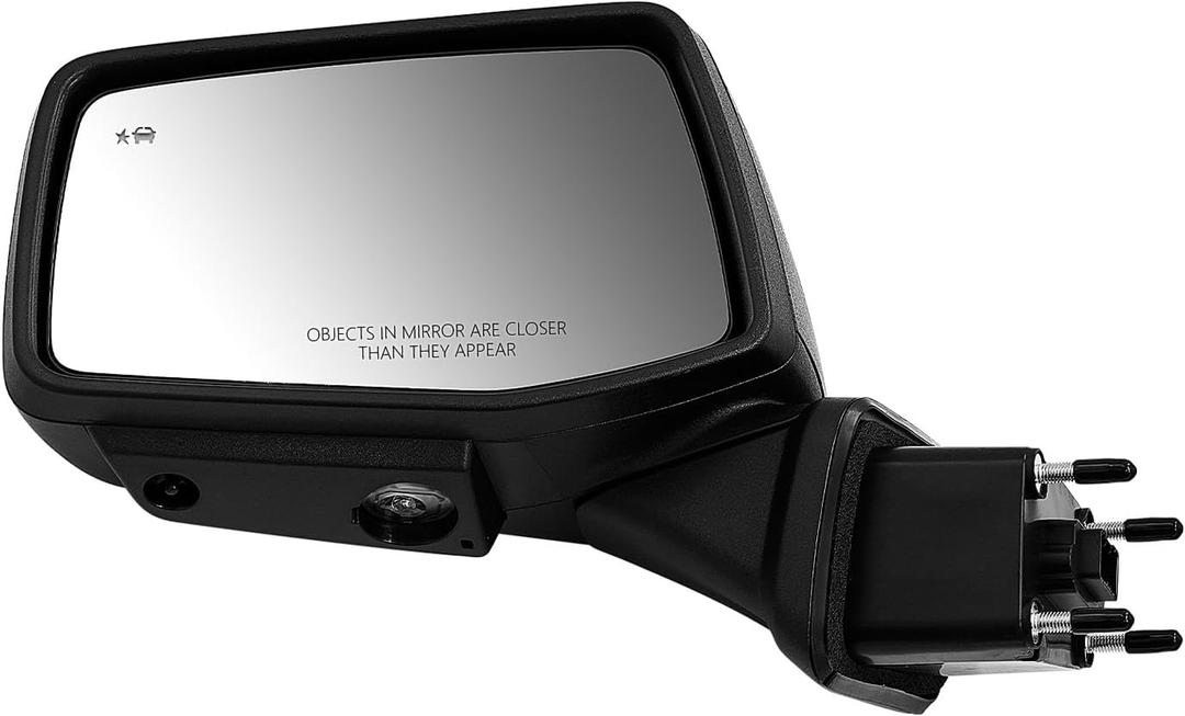 Left Driver Side Mirror Fits for Chevy Silverado 1500 2019-2025 Support Power Folding Power Heated Glass Adjust with Turn Signal Puddle Light Support BSM with Memory 14pins