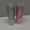 xo, Fetti Naughty + Nice Plastic Cups | 30 pcs 12 oz | Red Christmas Drinkware, Green Xmas Decorations, Clear Holiday Party Drinks, Friedsmas