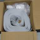 LazBlinds Room Darkening Vertical Blinds Replacement Slats  Polyester Fabric for Sliding Glass Door, Patio & Windows, 82.5"x3.5", 34 Pack, Grey-White