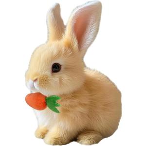 My Realistic Bunny Toy, Easter My Realistic Interactive Bunny - Jumping,Twitching and Shaking Ears (Brown Radish Rabbit)