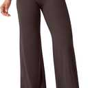 YEOREO Workout Leggings Womens No Front Seam Straight Leggings High Waist Buttery Eddiy Gym Yoga Pants, 29" inseam, Small, Dark Brown