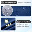 hyha Waterproof Outdoor Cushion Covers for Patio Furniture, Stretch Patio Chair Cushion Slipcovers, Coated UV Resistant Replacement Seat Covers, Solid Color (Navy, 12PC)