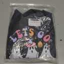 KVADN Halloween Shirts for Girls Boys Toddler Retro Spooky Short Sleeve Shirt Cute Ghost Graphic Tshirts  (5-6 Years, Grey)