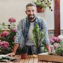 Self Watering Plants Pot with Drainage Hole, Flower Plants Pots for Indoor & Outdoor, Black Plastic Self Watering Planters Succulent Pot 5pcs/Set (7+6.5+6+5.5+5Inch)