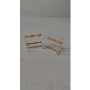 molshine 2 Pack Transparent Desktop Multi Washi Masking Tape Storage Dispenser,Tape Cutter,Tape Roll Holder (Not Include Masking Tape) (Yellow)