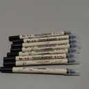 TRANSON 8 Pack Black Brush and Bold Dual-tip Acrylic Paint Marker for DIY Glass Canvas Wood Leather Ceramic Rock Painting