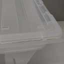 IRIS USA 54 Qt Stackable Plastic Storage Bins with Lids, 1 Pack - BPA-Free, Made in USA - See-Through Organizing Solution, Latches, Durable Nestable Containers, Secure Pull Handle - Clear