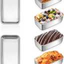 P&P CHEF Mini Loaf Pans Set, 6 PCS Small Bread Loaf Pan for Baking, 6.3 x 3.5 Inch Stainless Steel Baking Pans for Homemade Bread, Meatloaf, Cake and Brownies, Healthy & Non Toxic, Dishwasher Safe