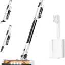 Cordless Stick Vacuum Cleaner with Auto Empty System Self-Charging Base, Powerful Suction for Pet Hair on Carpet & Hardfloor, Lightweight Anti-Tangled Handheld Vacuum, HEPA Filtration, Black