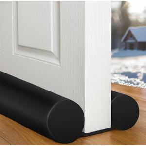 MAXTID Under Door Draft Stopper for Bottom of Doors 38" Black Door Blocker Noise ReducerLight Cold Air Guard Breeze Sound Proof Door Sweep Weather Stripping Door Seal Insulation Strip Gap Filler