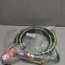 SYEENIFY Kink Free Garden Hose 10ft 5/8", Heavy Duty Hybrid Water Hose, Ultra Durable Flexible Rubber Hose with Sprayer Nozzle, Leakproof Yard Outdoor Hose with Brass Solid Connector