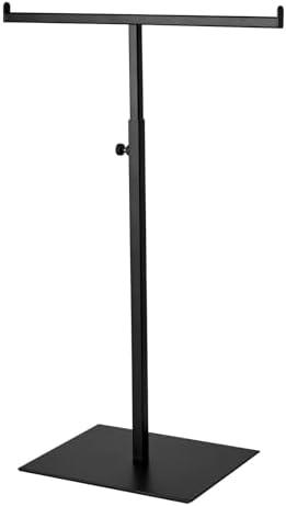 CHANJEYION Purse Display Stand Jewelry Tower Stainless Steel Handbag Stand Jewelry Stands Tabletop for Necklaces Organizer Stand Adjustable Height Home Store Boutique, Black