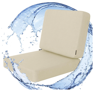 Favoyard Outdoor Deep Seat Cushion Set, 22 x 22 Inch, Beige