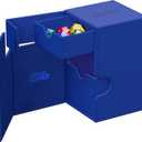 Ultimate Guard Flip'n'Tray 100+, Deck Case for 100 Double-Sleeved TCG Cards + Dice Tray, Blue, Independent Magnetic Closure & Microfiber Inner Lining