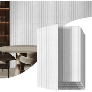 6 Pack Acoustic Wall Panels, 47.2" X 23.6" Sound Absorbing Panels, Decorative Sound Proof Panels for Office, Studio, Home Theatre - White