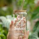 2 x NewEleven Book Lovers Gifts for Women, Friends - Bookshelf Cup, Accessories for Writers, Readers, Librarian, Bookaholic, Bookworm - 16 Oz Coffee Glass