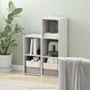 Furinno Pelli Cubic Storage Cabinet, 2x1, White, 2-Cube
