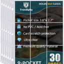 540 Pockets Trading Card Sleeves, Premium 9-Pocket 30 Pages, Double-Sided Baseball Binder Sleeves, Protectors Binder Sheets for Baseball Cards & More - Fits 3 Ring Binder (30 Sheets)