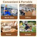 24 QT Medicine Organizer - Extra Large Medicine Storage Box,Empty First Aid Kit Portable Medical Supply Organizer with Removable Tray, Multipurpose Clear Medicine Cabinet Organizer with Wheels