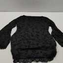 SOLY HUX Women's Floral Sexy Mesh Mini Dress Bell Long Sleeve Bodycon Going Out Dresses (Large, Black)