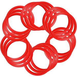 Meooeck 48 Pieces Bottle Ring Toss 2.9 Inch Plastic Carnival Ring Toss Games Party Favor for Adult Garden Backyard Outdoor Games