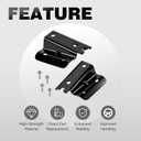 Soft Top Bow Bracket with Screws Compatible with 2013-2017 Jeep Wrangler JKU 4-Door, Left and Right # 68163704AB 68163705AB