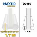 MAXTID Large Door Draft Stopper 30 Inch for Small Size Bedroom Door Fits 0.5 to 1.7" Gaps White Under Door Draft Blocker Doors Seal Gap Draft Guard for Bottom of Doors