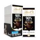 Lindt EXCELLENCE 90% Cocoa Dark Chocolate Candy Bar, Halloween Candy, 3.5 oz. Bar (12 Pack)
