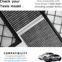 (4 Pack) HEPA Carbon Air Filter Kit Compatible with Tesla Model Y, Carbon Air Conditional Replacement with External Intake Activated Carbon 2020-2024/2025/2026 Juniper Accessories